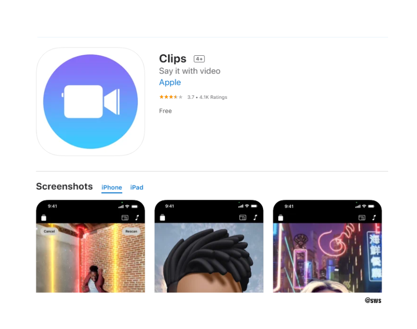 ios clips app